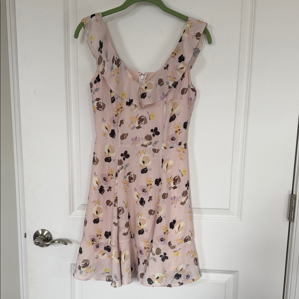 ASOS Floral Mini Dress in Light Pink